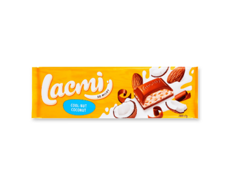 Шоколад молочний Roshen Lacmi мигдаль-кокосовий крем-кульки (280г)