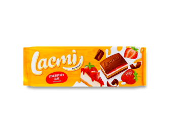 Шоколад Roshen Lacmi Strawberry cake молочний (275г)