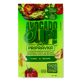 Приправа-топінг Pripravka томат & часник 20г
