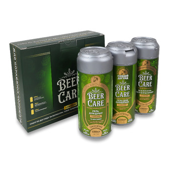 Набір для чоловіків Beer Care Хміль Шампунь-кондиціонер 400 мл + Гель для душу 400 мл + Гель для вмивання 400 мл (4820164642108)