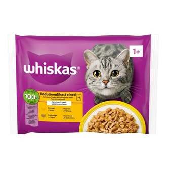 Набір кормів 340 г Whiskas для дорослих котів з куркою, з індичкою м/уп 