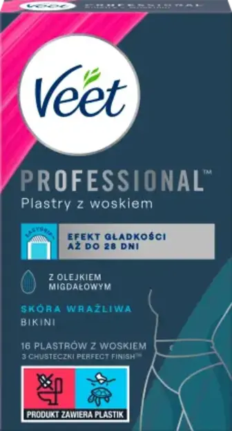 Воскові смужки Veet для депіляції чутливої шкіри бікіні та області під пахвами 16 шт
