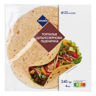 Тортилья Премія цільнозернова пшенична, 240г (240г)