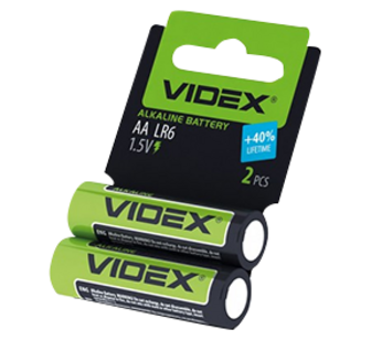 Батарейки Videx LR6/AA 2 шт. у блістері лужні