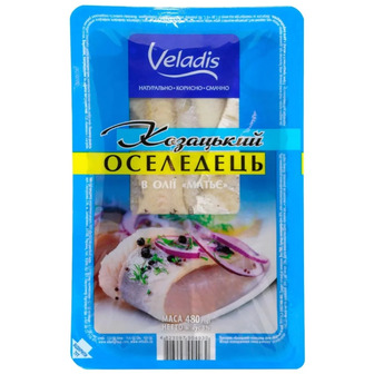 Сельдь Матье Veladis Казацкий филе в масле 480 г