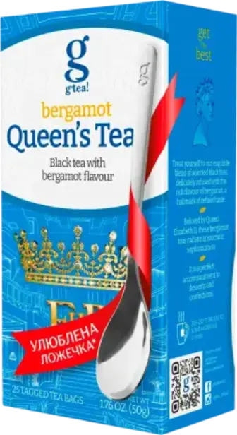 Чай чорний g’tea! Queen’s Tea з ароматом бергамоту 25х2 г