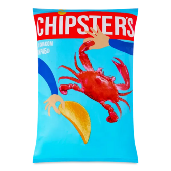 Чипси Chipster's картопляні зі смаком крабу (100г)