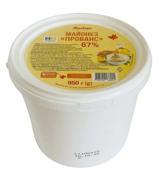 Майонез Auchan 67% 950 г (4823090136901)