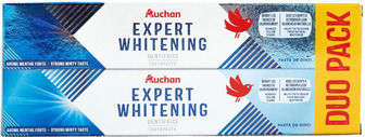 Зубна паста Auchan Super Whitening 2 шт 75 мл (3596710528189)