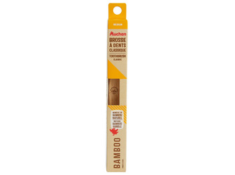 Зубна щітка Auchan Classic Medium Bamboo (3596710514311)