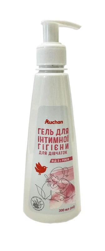 Гель для інтимної гігієни Auchan для дівчаток 300 мл (4823090134303)