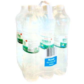 Вода мінеральна Auchan Крайна негазована 1.5 л 6 шт (4823090139483)