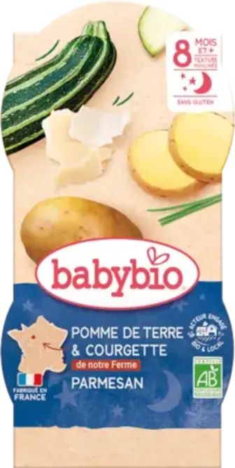 Боул Babybio органічний з картоплею, кабачком та сиром Пармезан 2х200 г