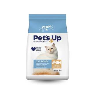 Корм 400 г Своя Лінія Pet's Up для котів повнораціонний сухий з рибою та овочами м/уп 