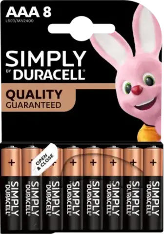 Батарейки Duracell Simply AAA LR03 8 шт