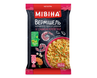 Вермішель Мівіна зі смаком креветки не гостра (59,2г)