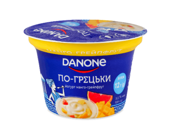 Йогурт Danone По-грецьки манго-грейпфрут 3,5% стакан (150г)