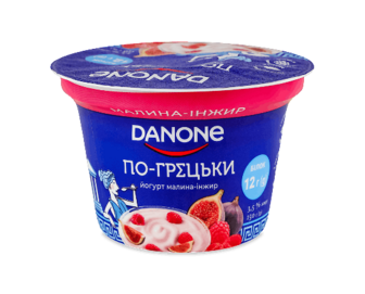 Йогурт Danone По-грецьки малина інжир 3,5%, стакан (150г)