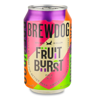 Пиво Brew Dog Fruit Burst світле фільтроване з/б (0,33л)