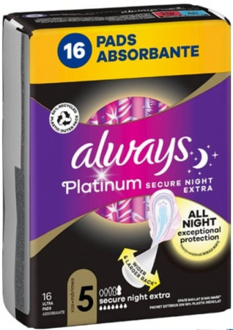 Прокладки Always Platinum secure night extra 16ш