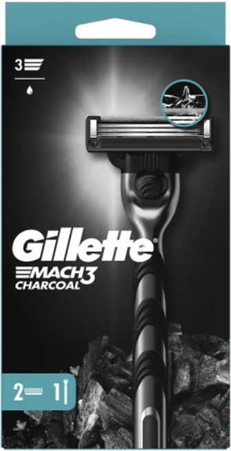 Бритва Gillette Mach3 Charcoal +2 змінні касети