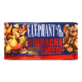 Брецелі Elephant у шматочках з сиром та соусом шрірача (75г)