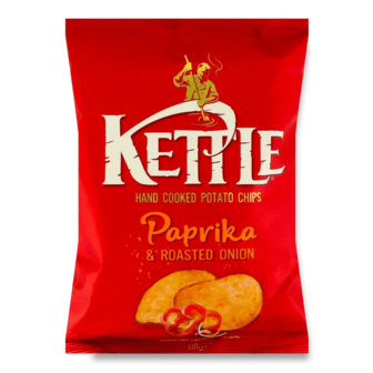 Чипси Kettle зі смаком паприки та смаженої цибулі (130г)