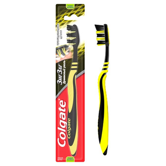 Зубна щітка багатофункціональна Colgate Зиг Заг, з деревним вугіллям, середньої жорсткості
