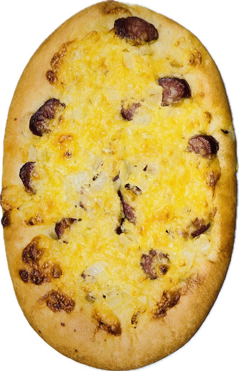Фокача Auchan пшенична з сиром та мисливськими ковбасками 150 г (2000000261676)