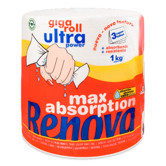 Рушники паперові Renova Ultra Power Gigaroll 3-шарові шт