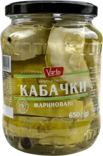 Кабачки Varto мариновані 650 г