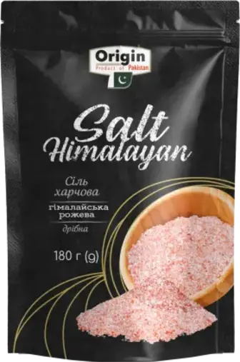 Сіль харчова Origin гімалайська рожева 180 г