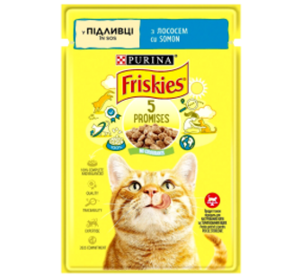 Корм Friskies Лосось у підливці для котів 85г