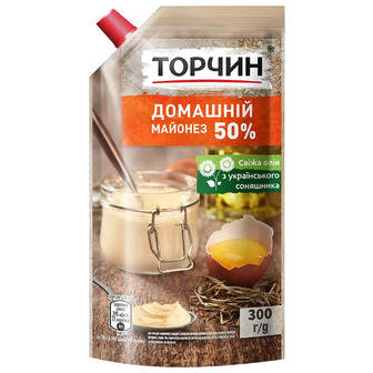 Майонез Торчин Домашній 50% 300 г (4820001315905)