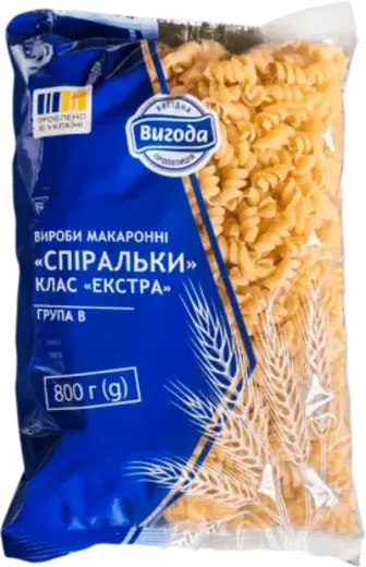 Макаронні вироби Вигода Спіралі 800 г