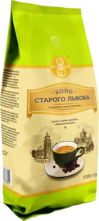 Кава Кава старого Львова Марципанова в зернах 1 кг (4820000373821)