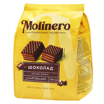 Вафлі Molinero зі смаком шоколаду 200 г (4820289240388)