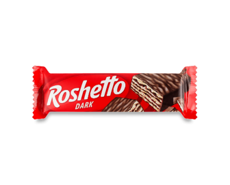 Вафлі Roshen Roshetto Dark глазуровані (34г)