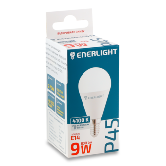 Лампа світлодіодна P45 9Вт 4100K E14 Enerlight