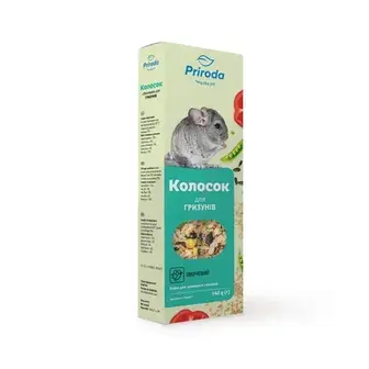 Ласощі для гризунів Priroda Колосок 2 шт х 70 г - овочі