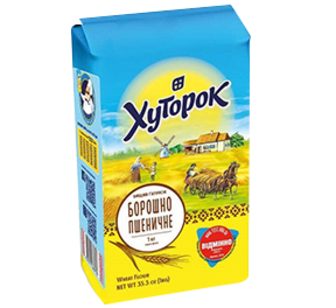 Борошно Хуторок Пшеничне в/г 1кг