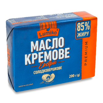 Масло солодковершкове Lumiko Кремове екстра 85% 200г