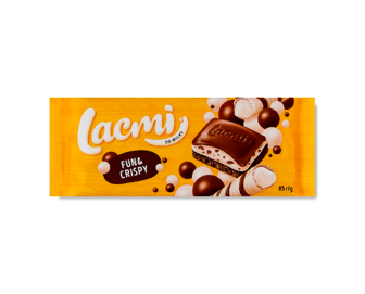 Шоколад молочний Roshen Lacmi Bubble Crisp пористий (85г)