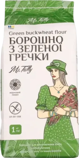 Борошно з зеленої гречки Ms.Tally без глютену 500 г