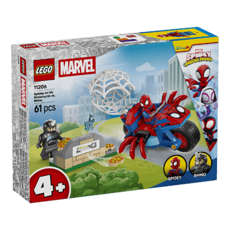 Конструктор LEGO Spidey Павук на мотоциклі проти Носорога 11206 шт