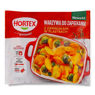 Овочі Hortex для запікання з картоплею глибокої заморозки 450г