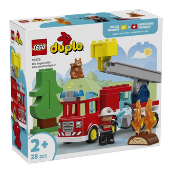 Конструктор LEGO DUPLO Town Пожежна машина зі шлангом і пожежником 10473