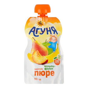 Фруктове пюре Агуня Мультифрукт для дітей 90 г (4823063128087)
