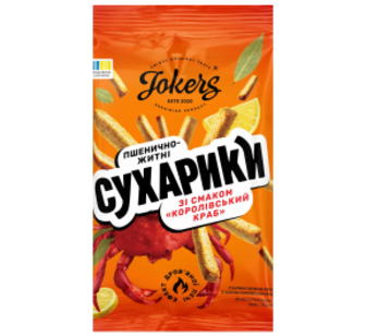 Сухарики JokerS пшенично-житні Краб 60г