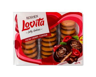 Печиво Roshen Lovita Jelly Cookies Cocoa-cherry (420г)